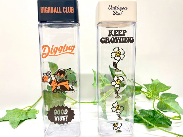 Goods Made スクエアクリアボトルRPC06 オリジナルスクエアクリアボトル|1個990円~!1個から作成可能|フルカラー印刷対応
